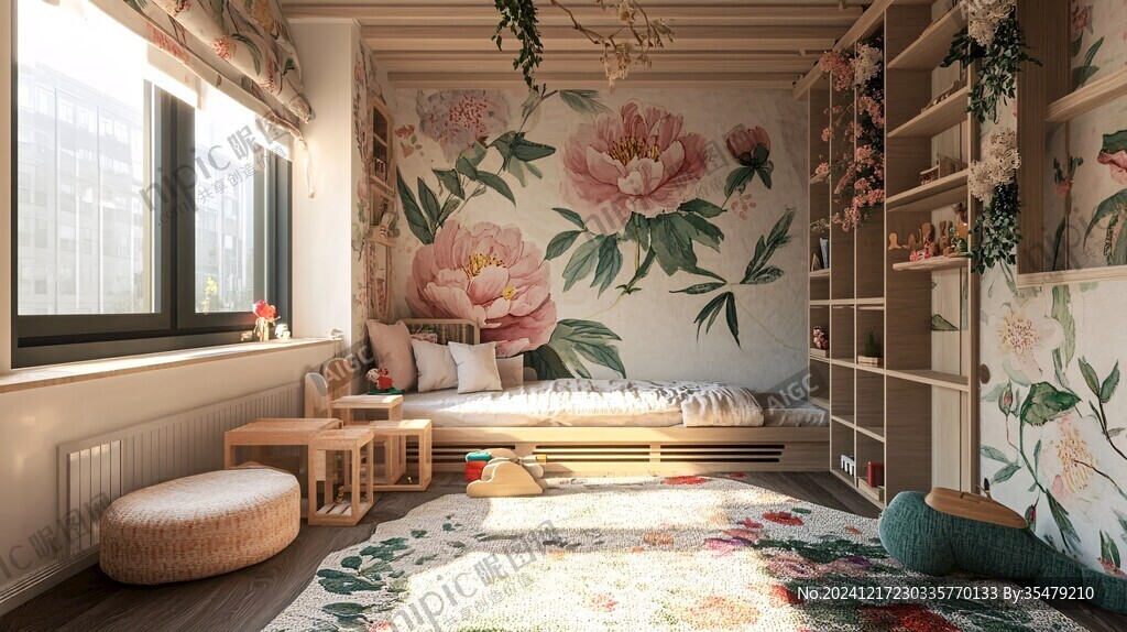 兒童房3d插畫壁紙