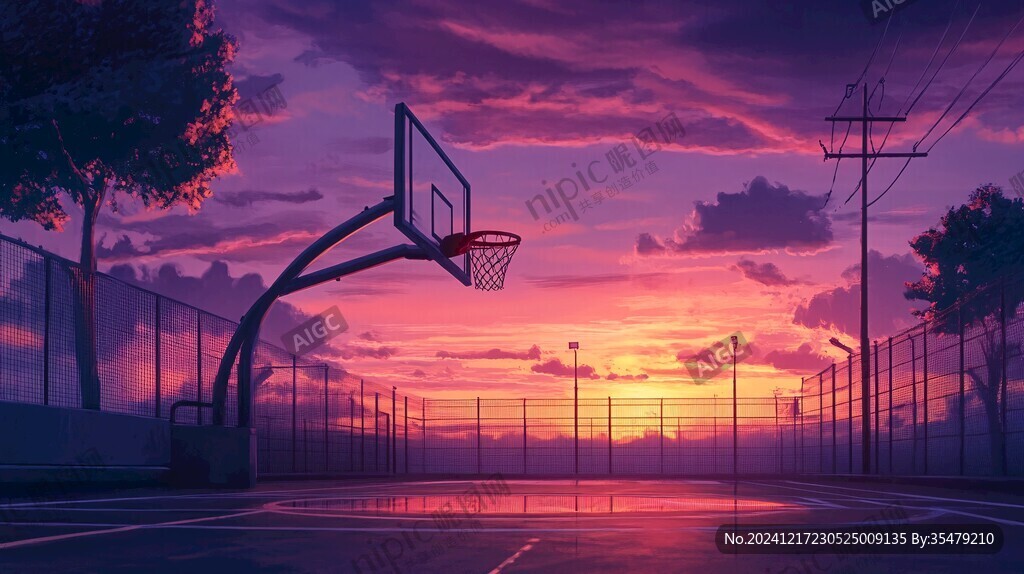 夕陽籃球場