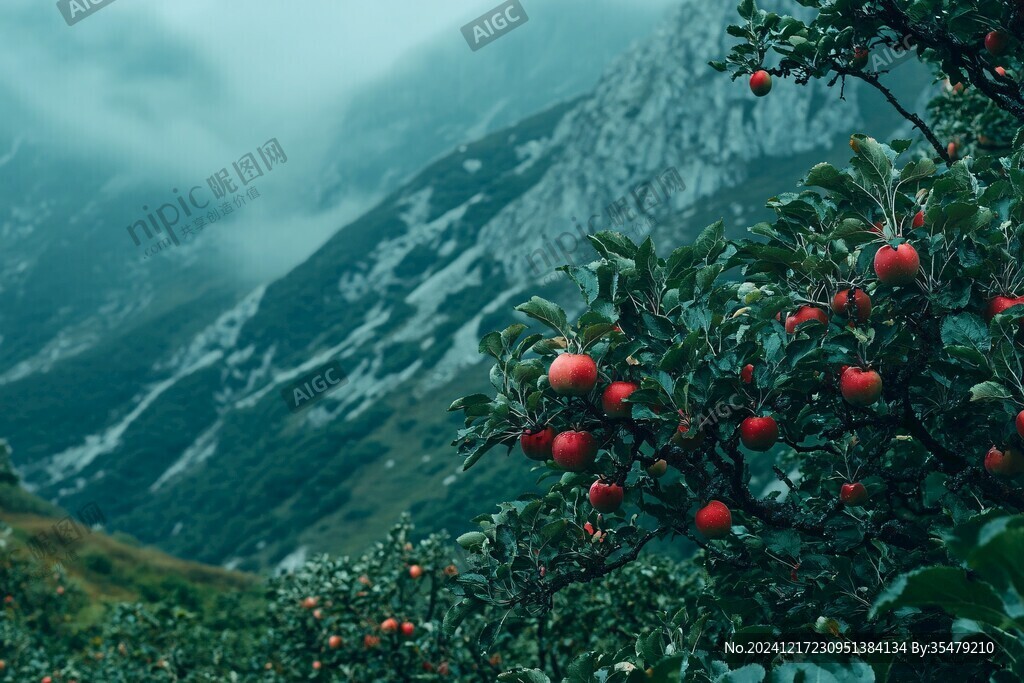 山區(qū)蘋果樹