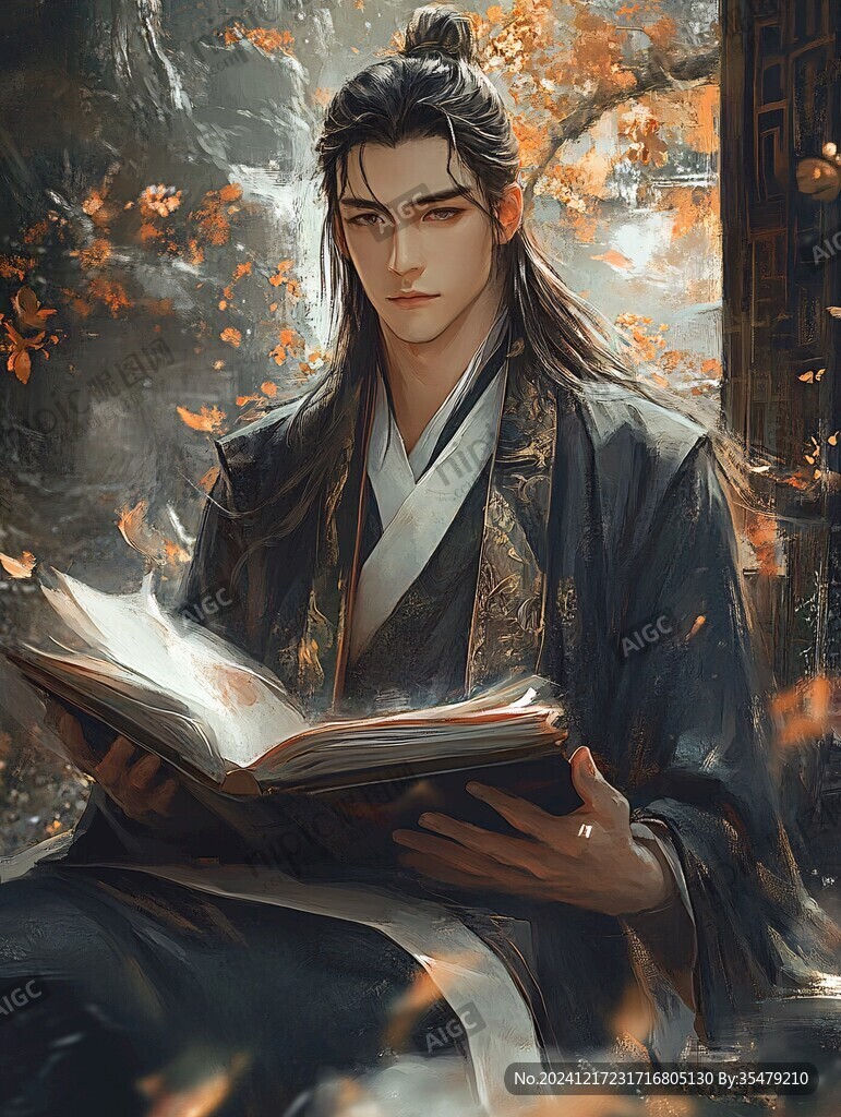 古風(fēng)立繪美男插畫圖案
