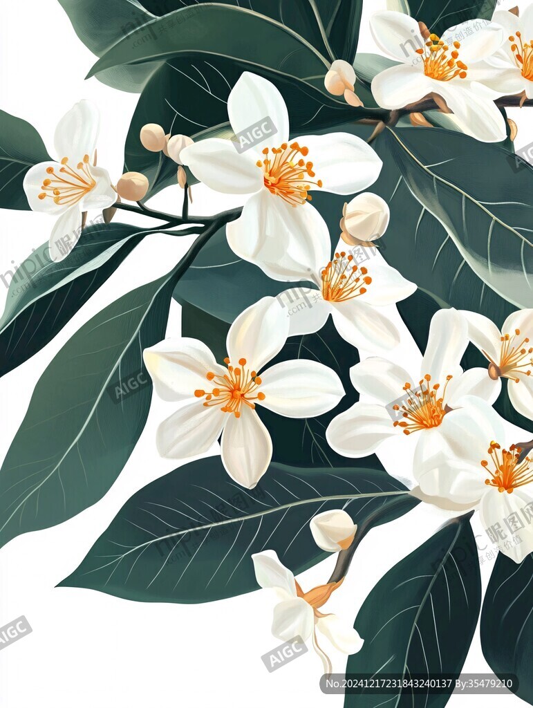 椴樹花插畫