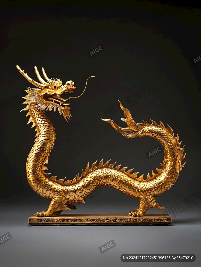 純金雕塑東方龍