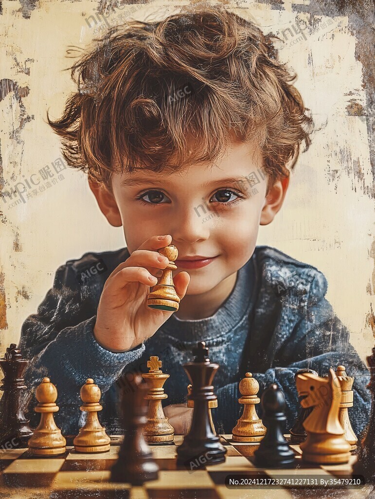 小孩與象棋
