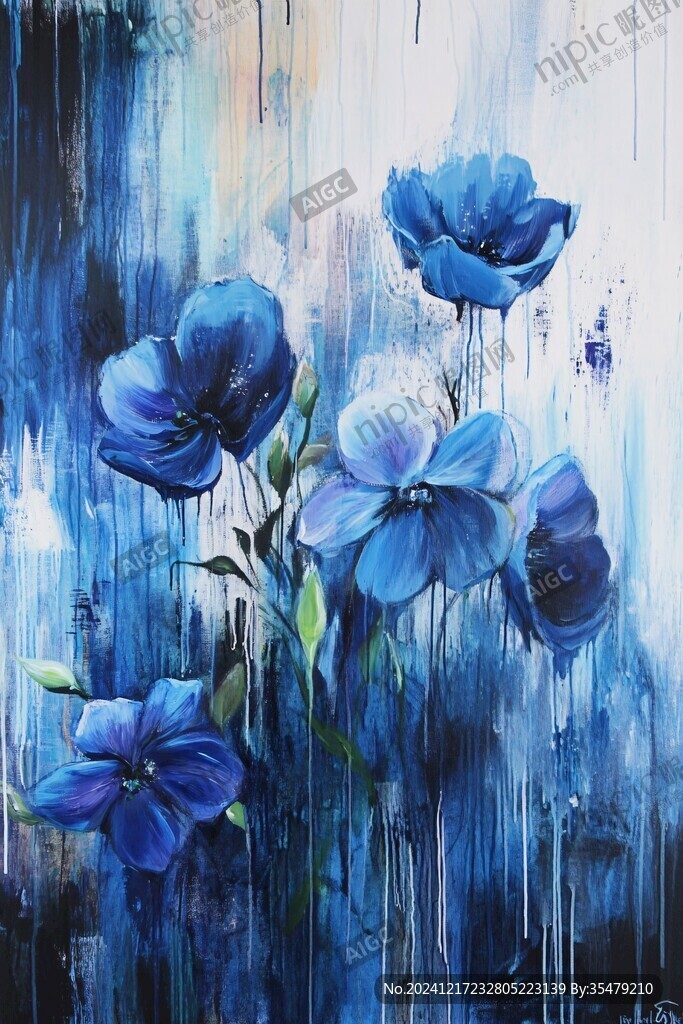 手繪油畫花卉