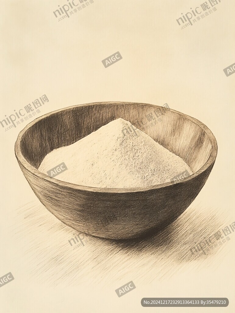 小麥粉插畫