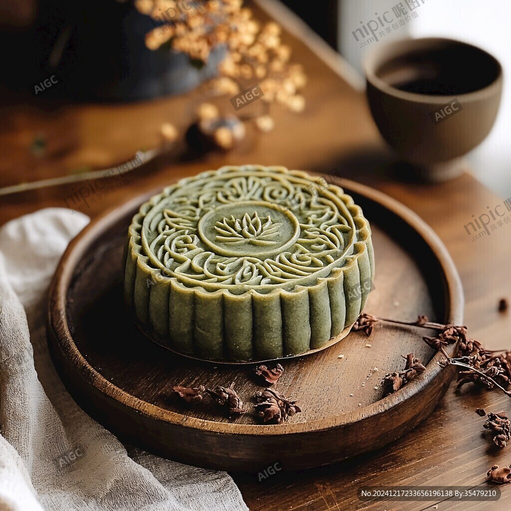 抹茶味月餅