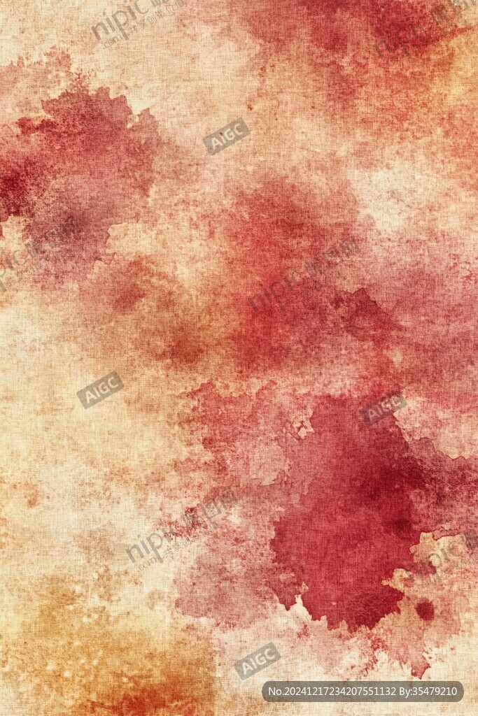 水彩暈染酒紅色背景