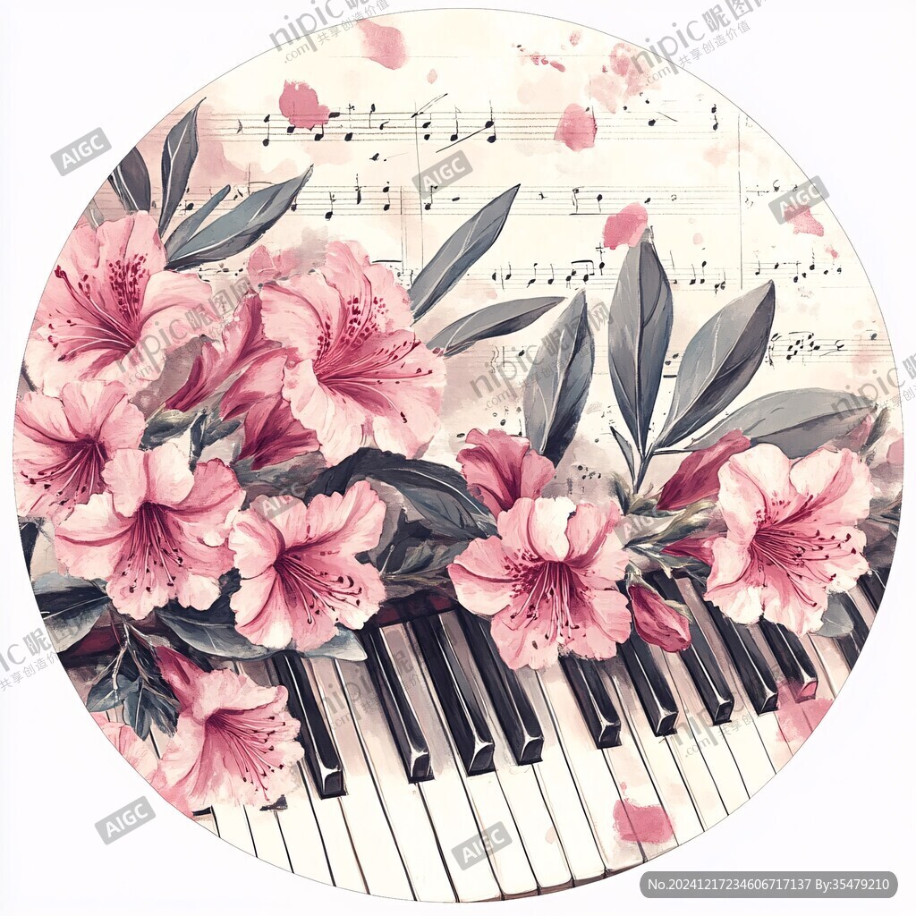 鋼琴插畫