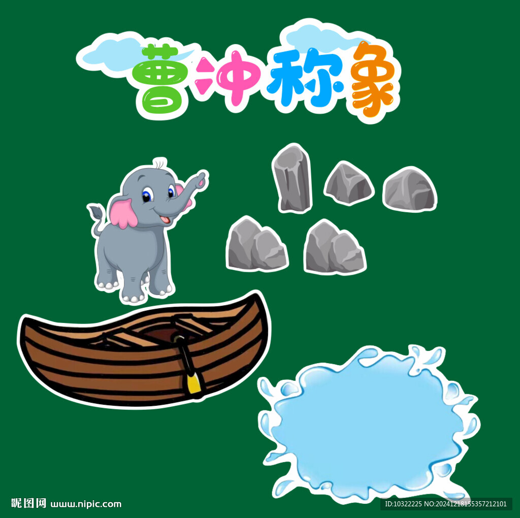曹沖稱象板書