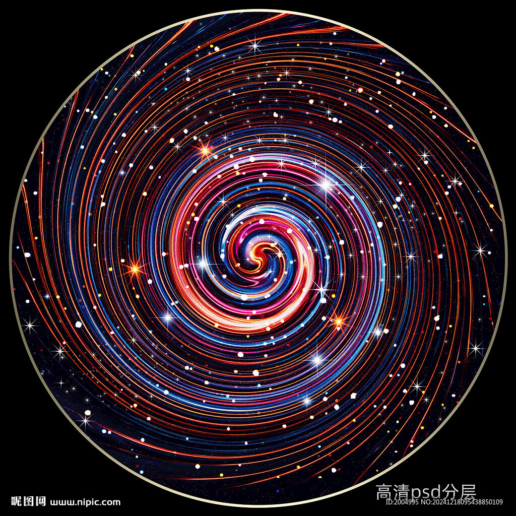 圓形旋渦星空裝飾畫