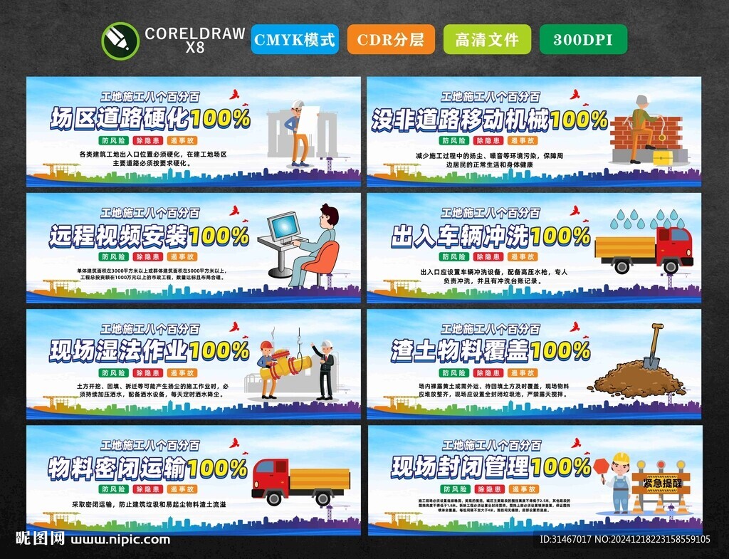 工地施工八個(gè)百分百