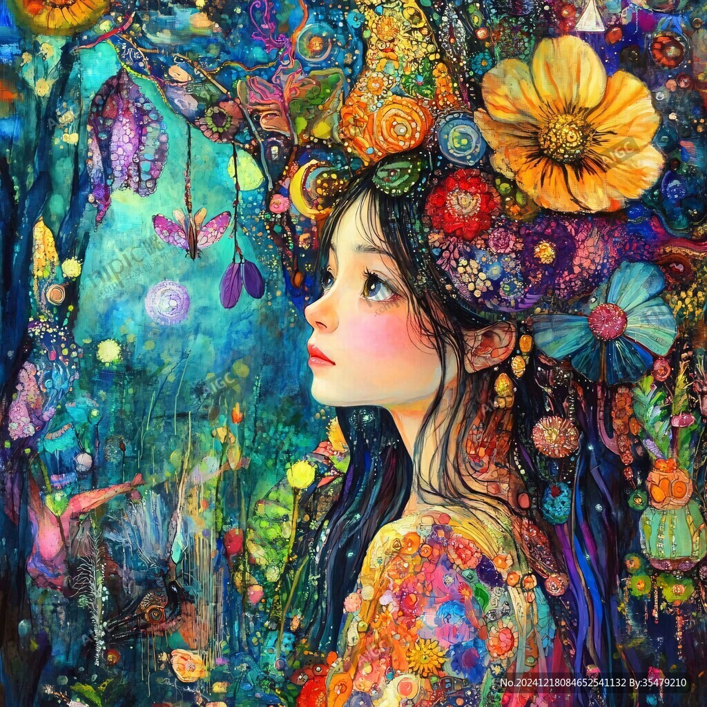 夢幻女孩插畫