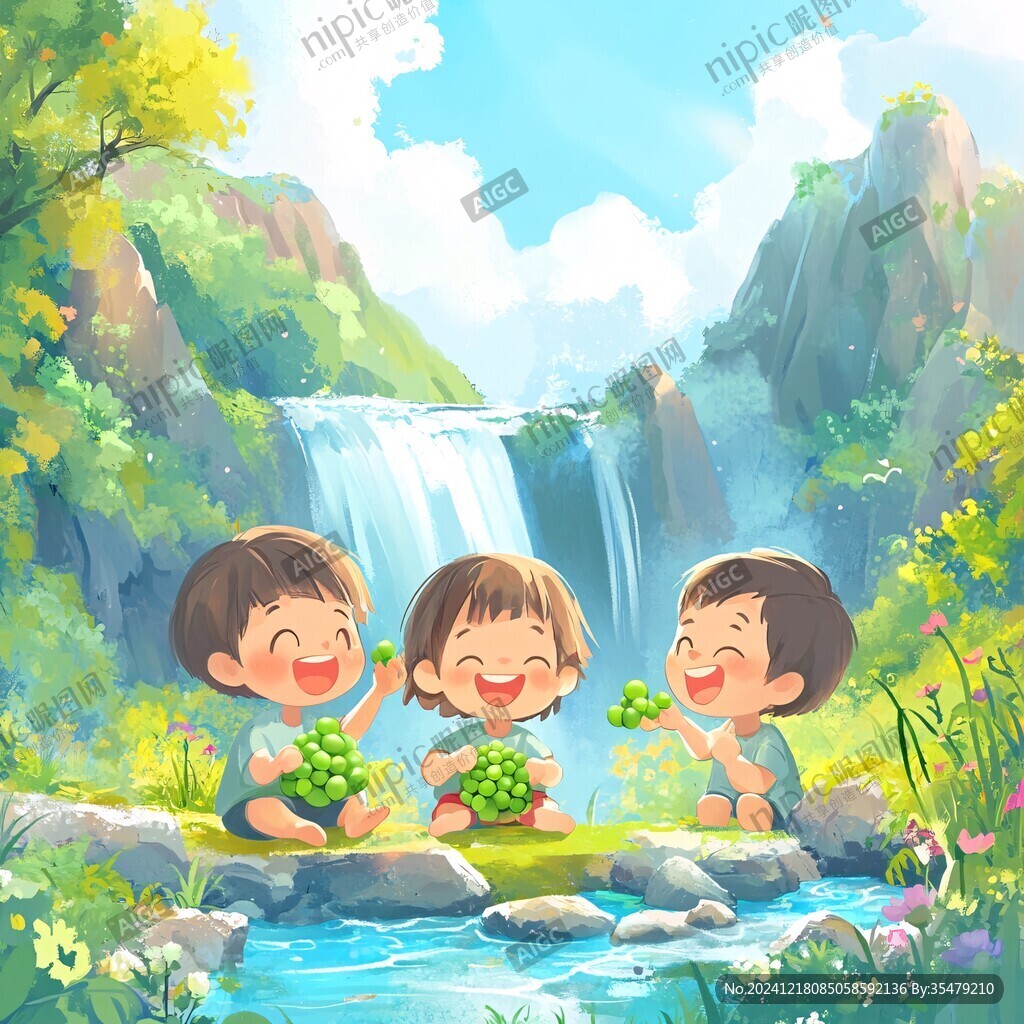 聚會(huì)露營(yíng)小伙伴小溪
