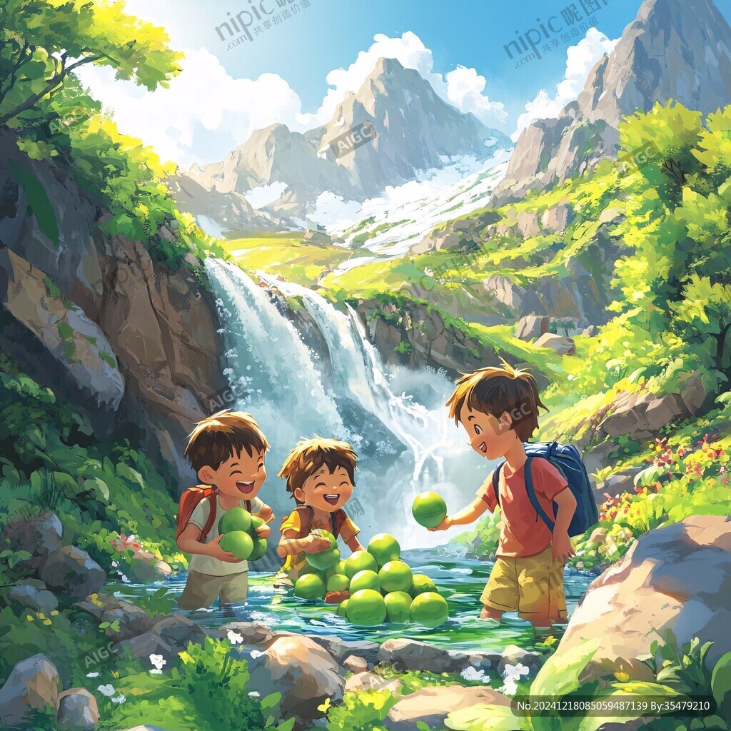 聚會(huì)露營(yíng)小伙伴小溪