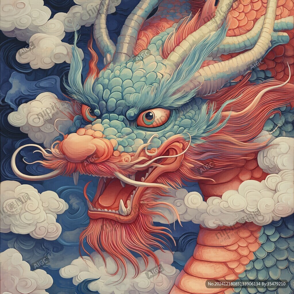 龍年包裝插畫
