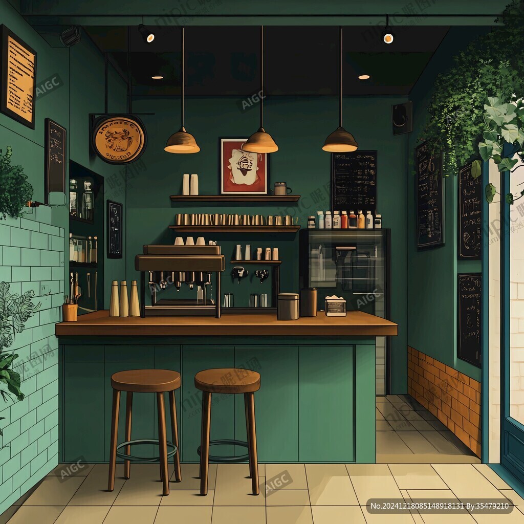 奶茶店繪畫