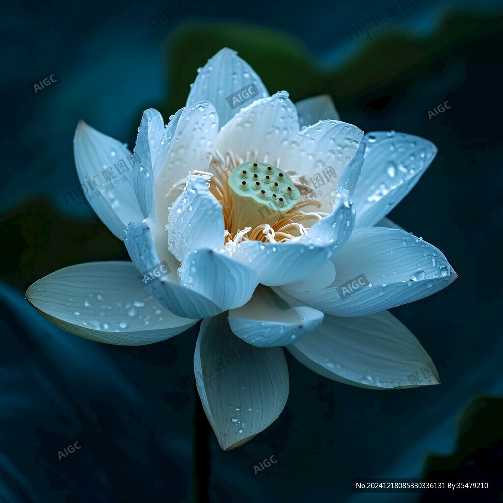 冷色調(diào)荷花