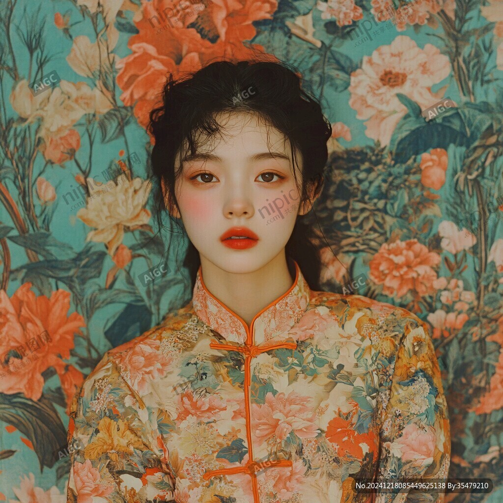 中式美女頭像