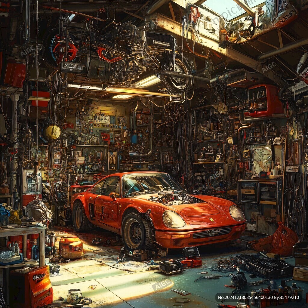 車庫中跑車