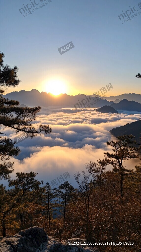 羊獅幕云海日出