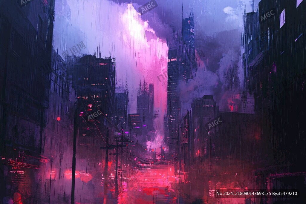城市景雨