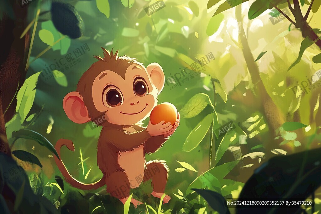 原創(chuàng)小猴插畫