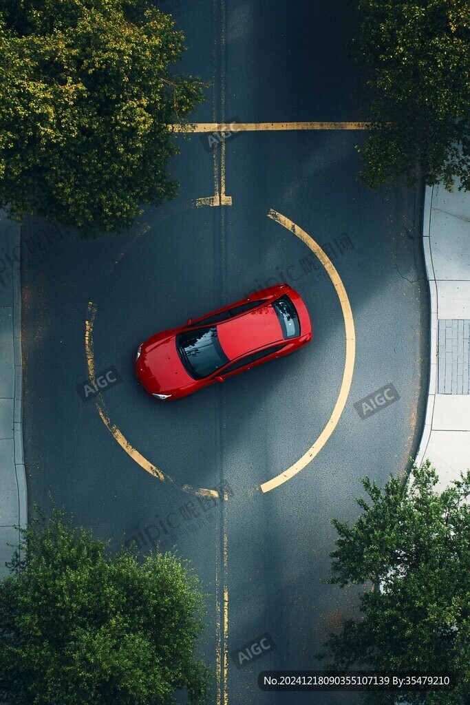 俯拍轎車
