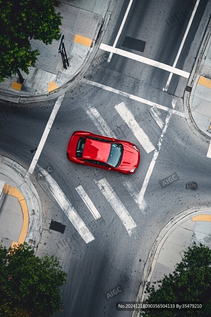 俯拍轎車