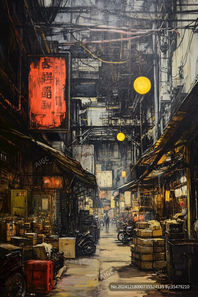 廟街插畫