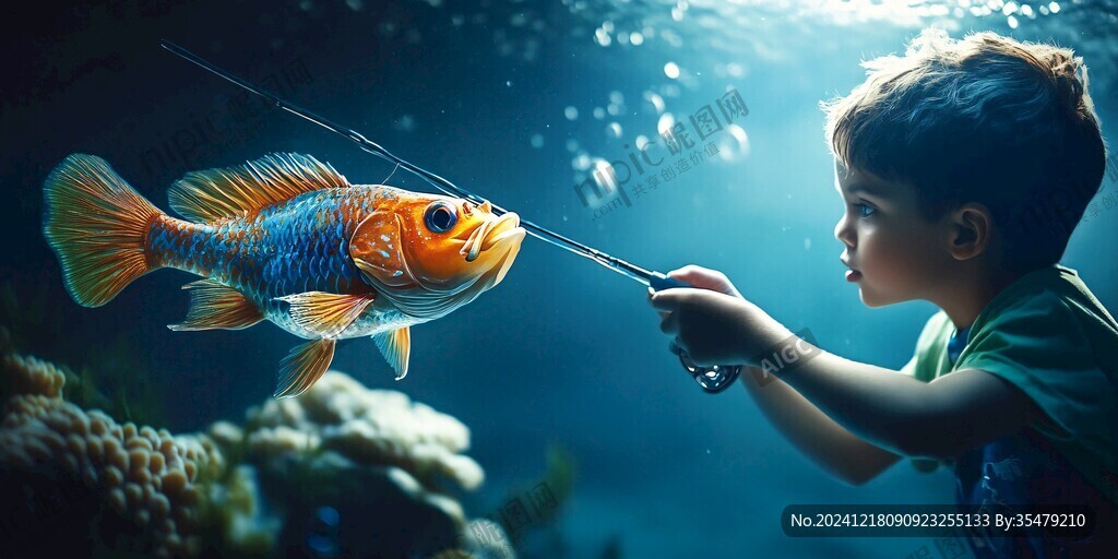 水族館看魚的小孩
