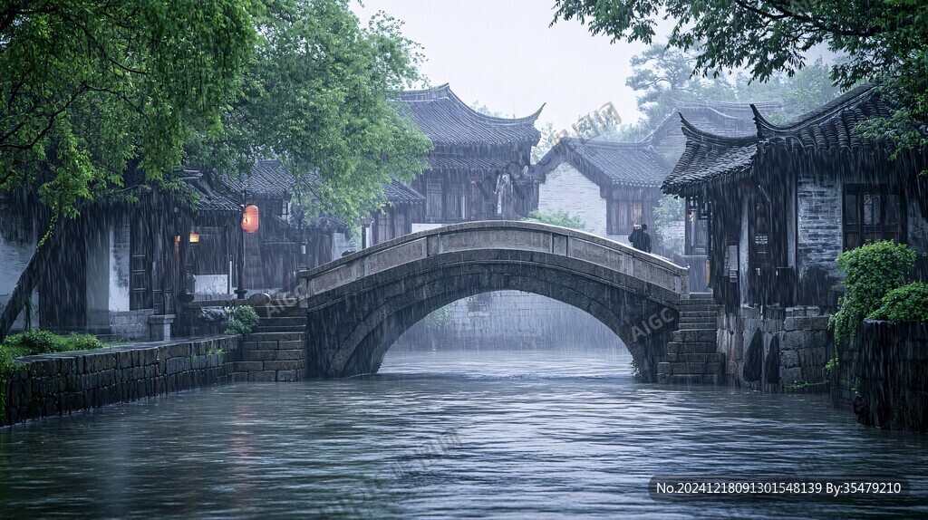 烏鎮(zhèn)雨讀橋