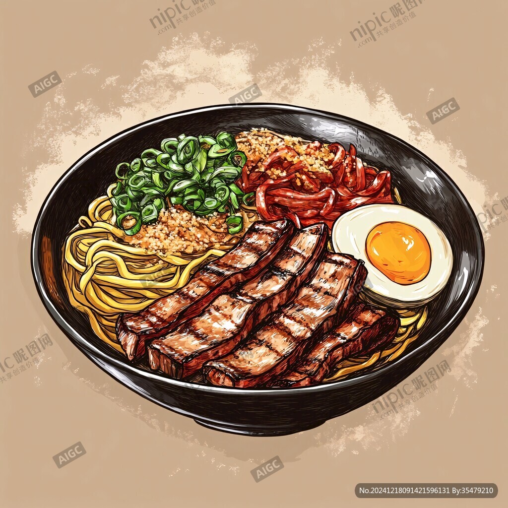 排骨面插畫