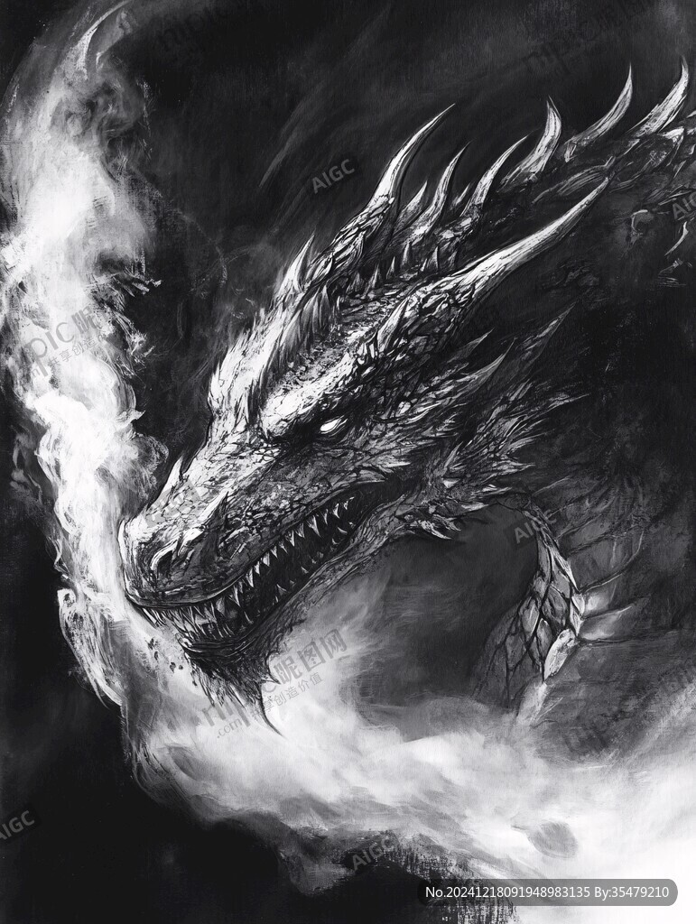 古風龍插畫