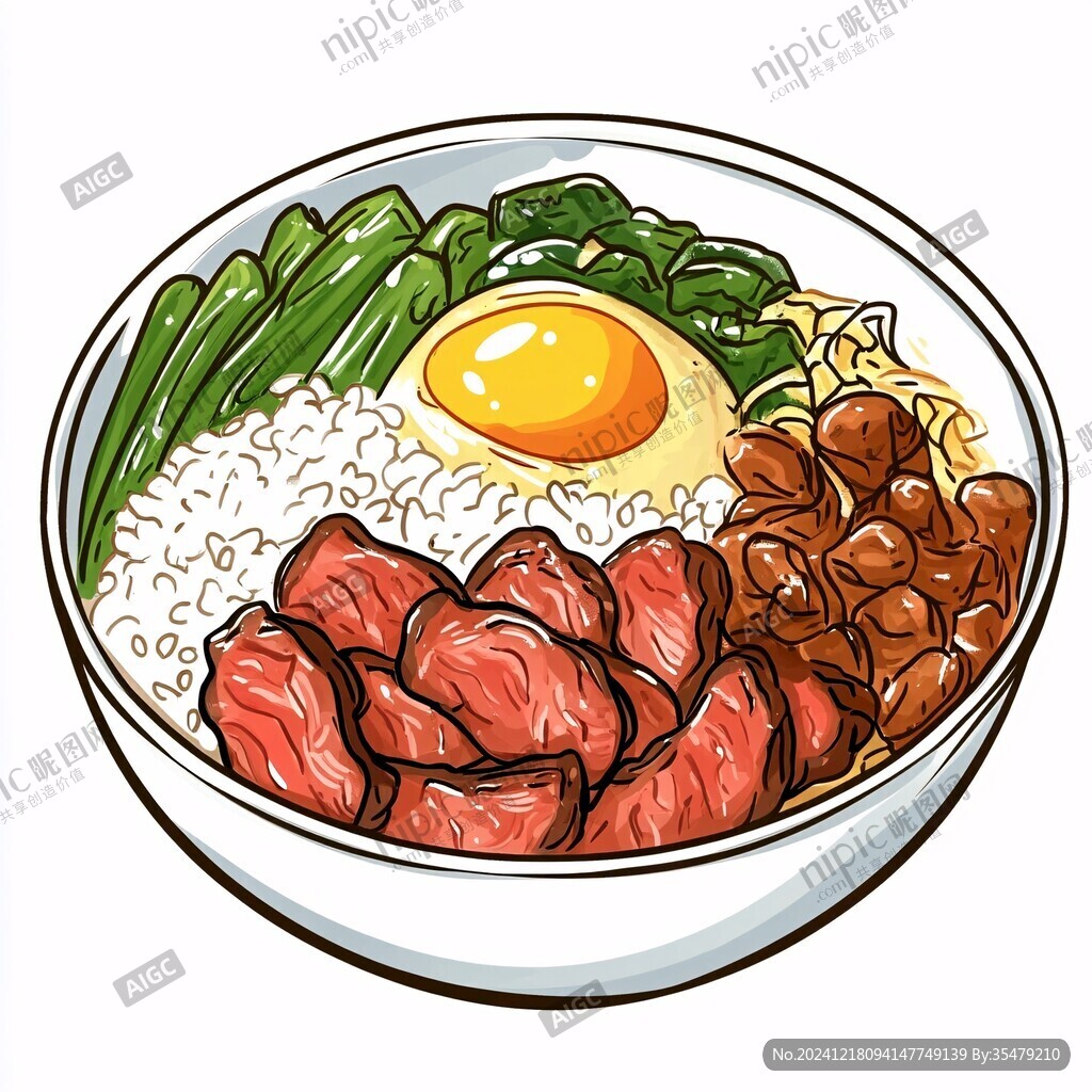 鹵肉飯插畫