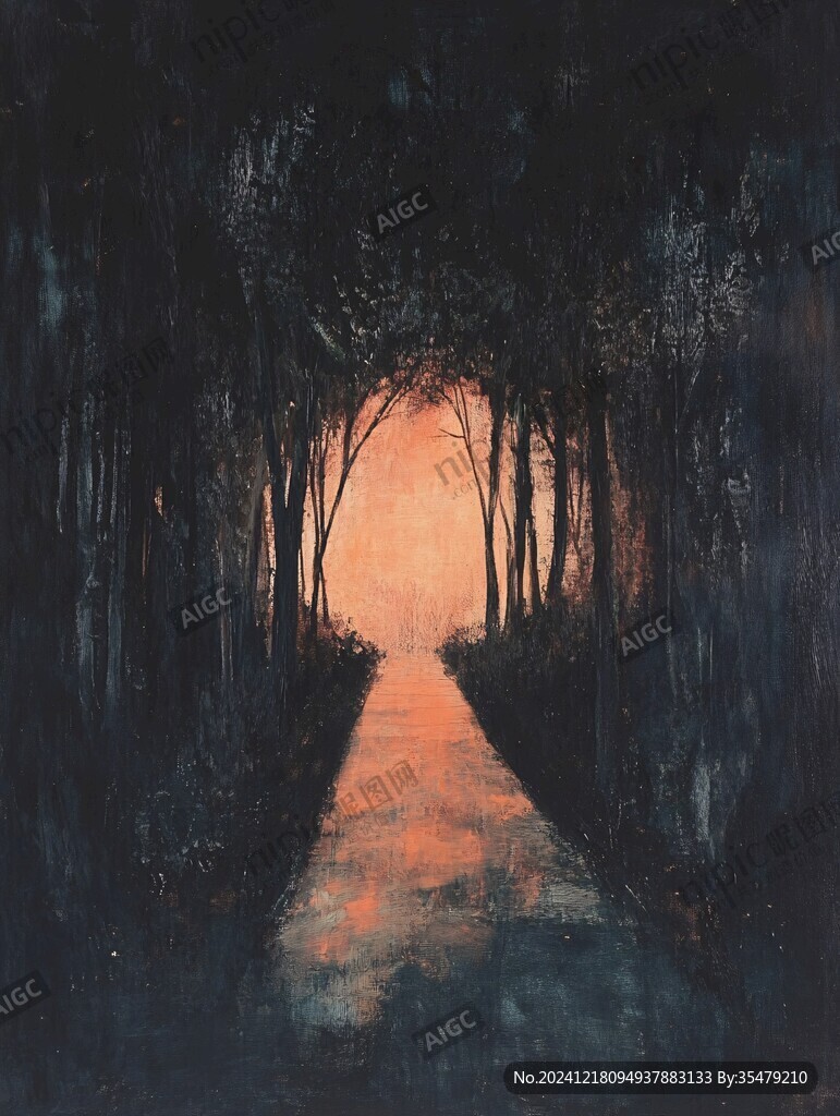 暮色中小路