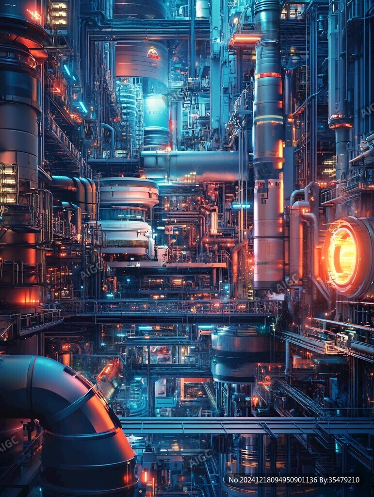 科幻工廠背景