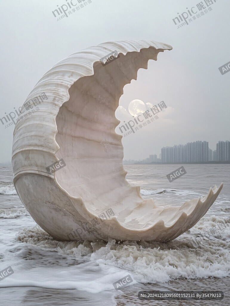 創(chuàng)意海浪雕塑