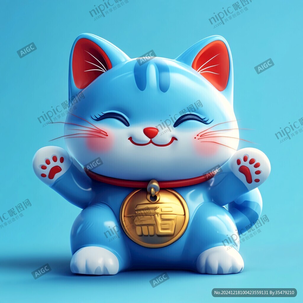 3d招財貓