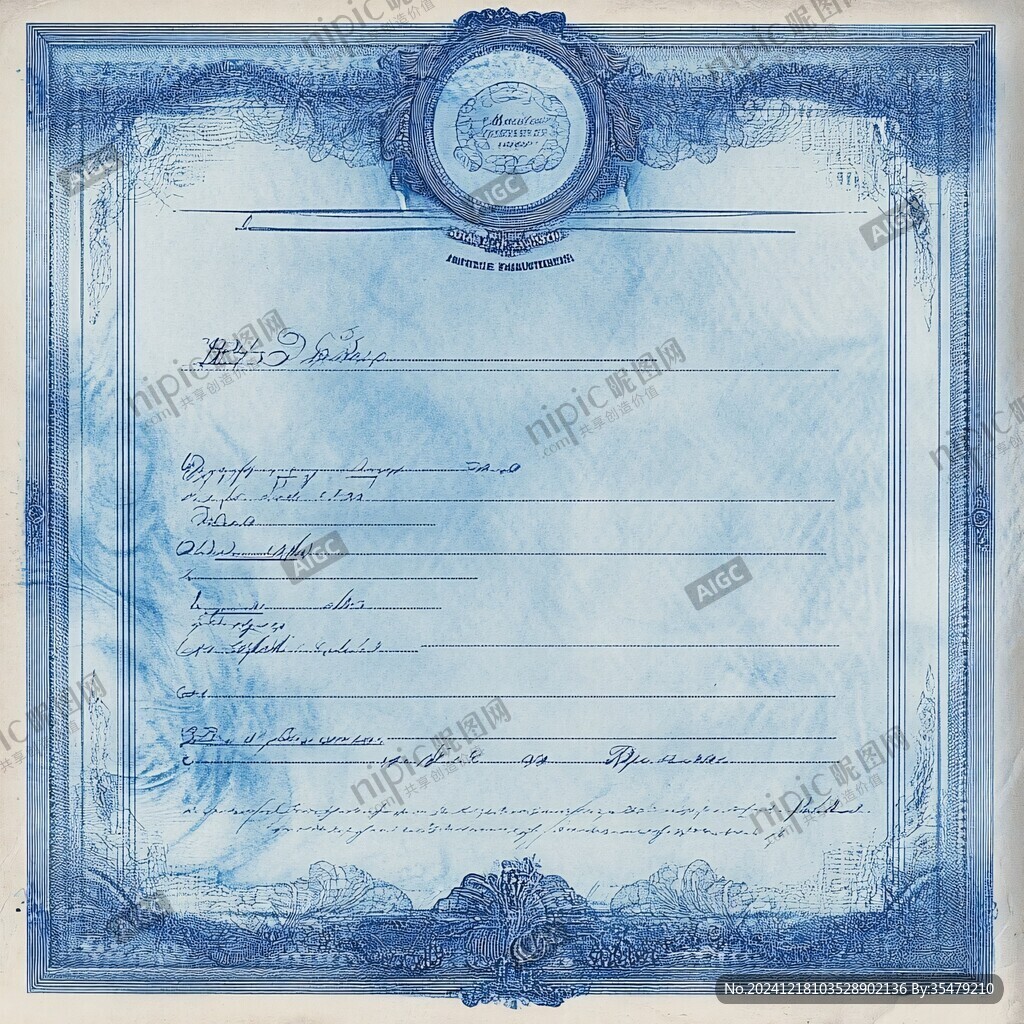 藍(lán)色證書(shū)芯