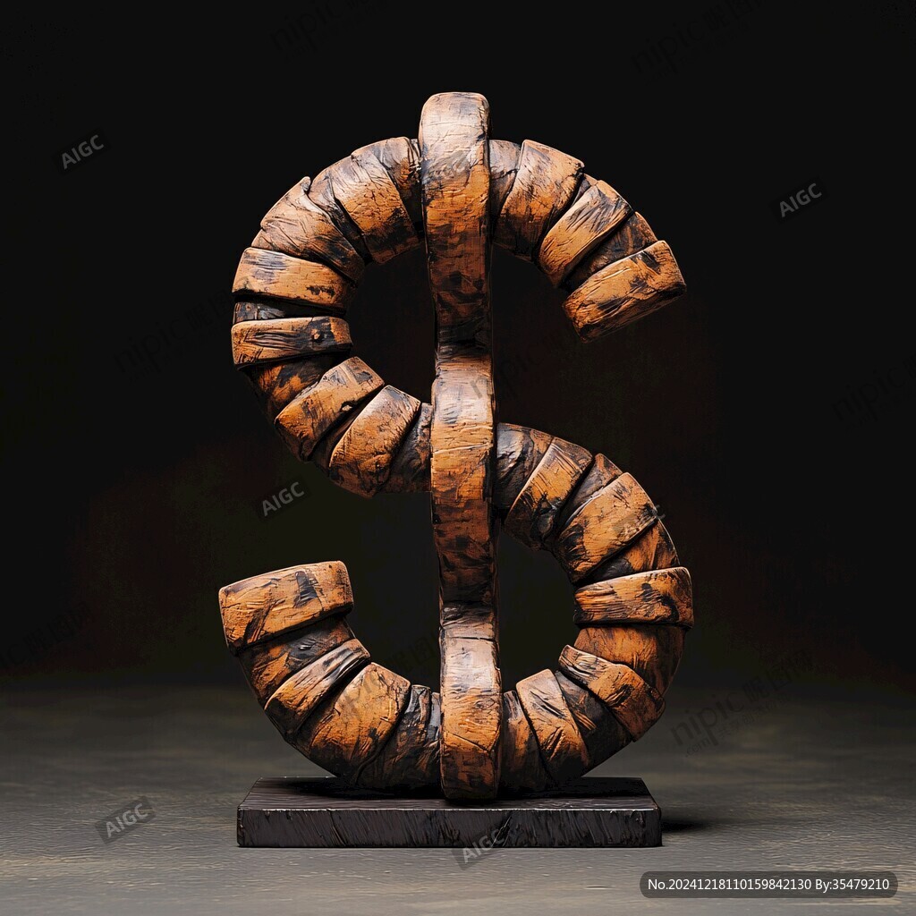 金錢抽象雕塑
