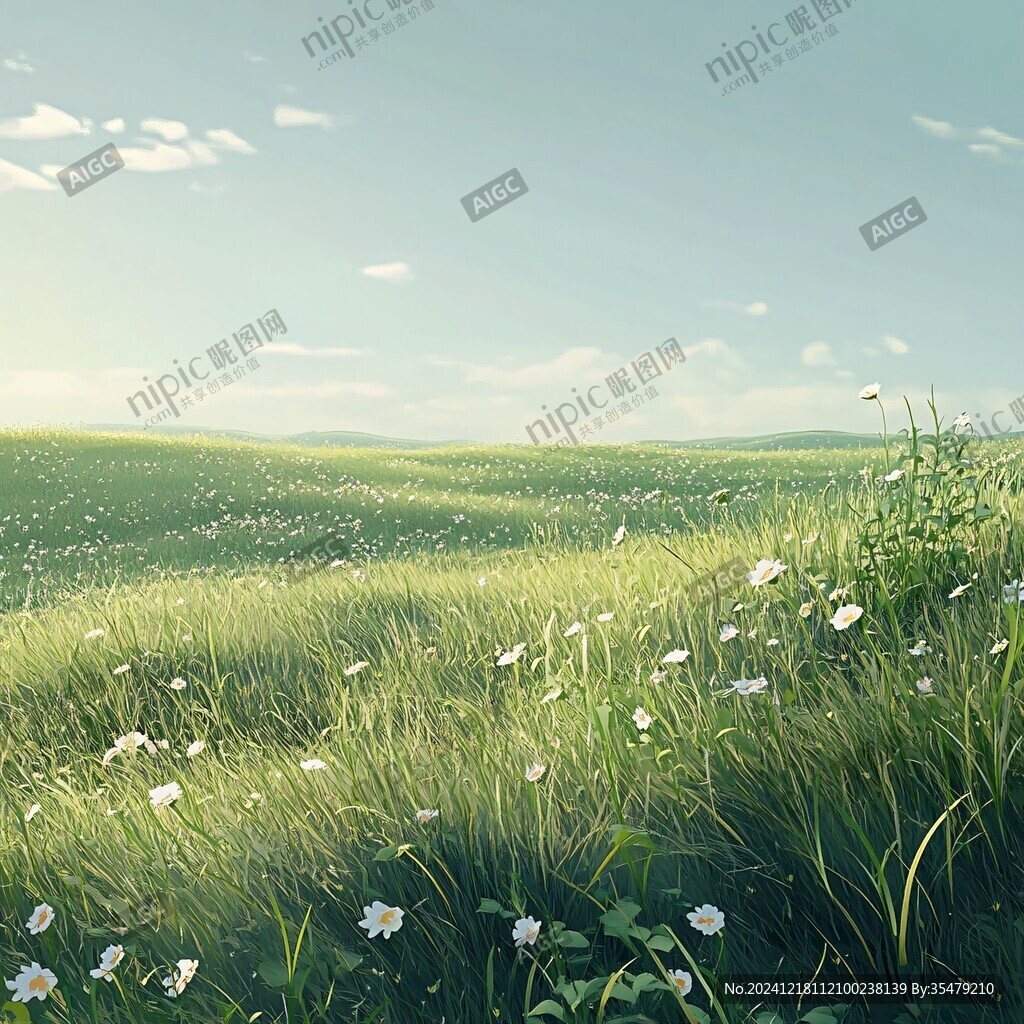 草地場景插畫