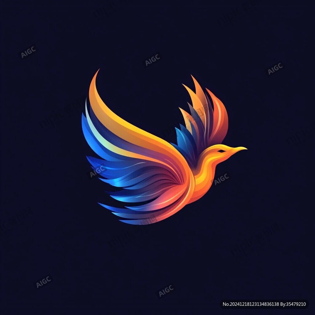 彩色鳳凰logo