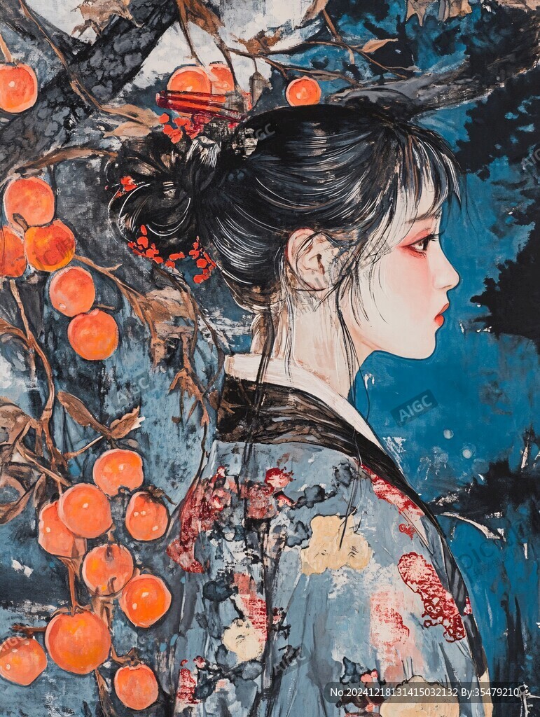 古風女孩插畫