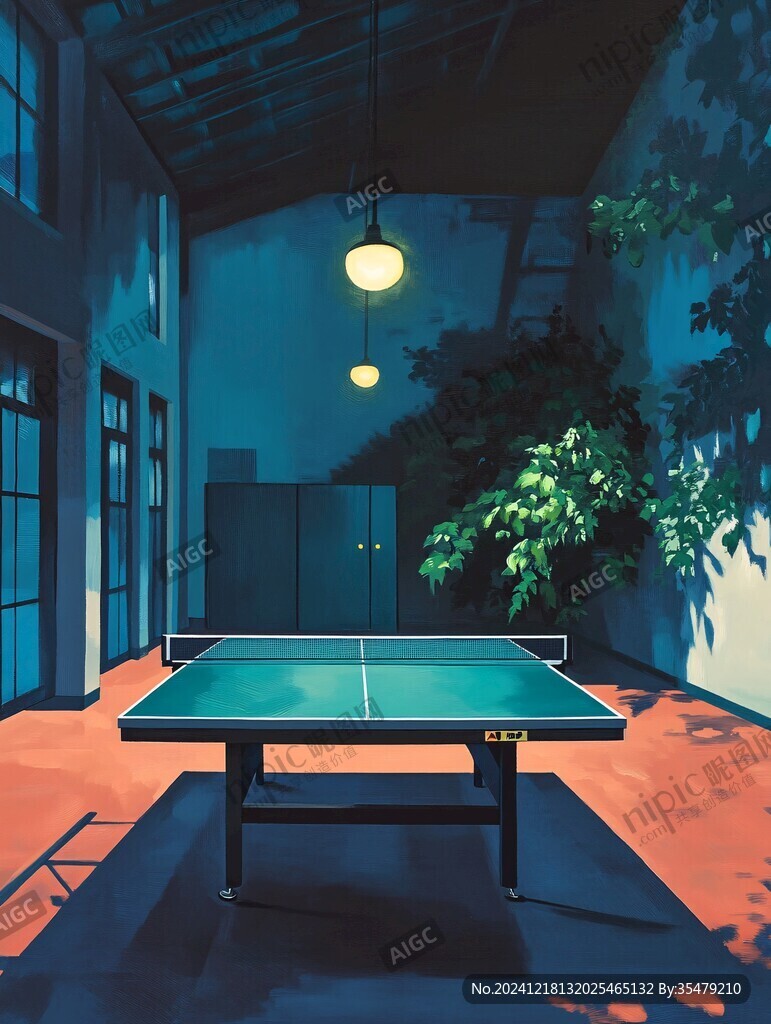 桌球插畫