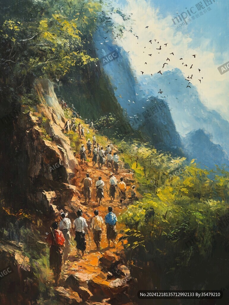九華山油畫