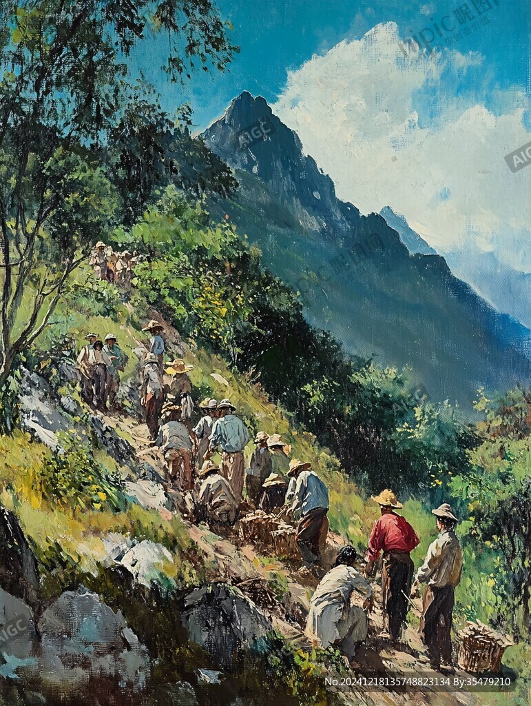 伏牛山油畫