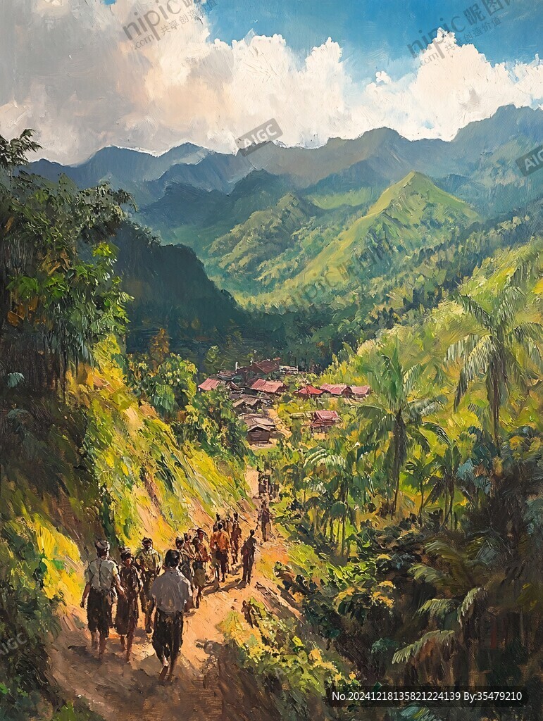 茶馬古道半景畫