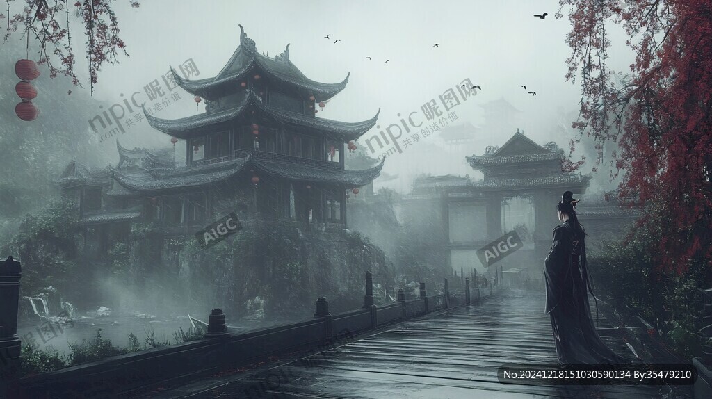 古風(fēng)人像背景
