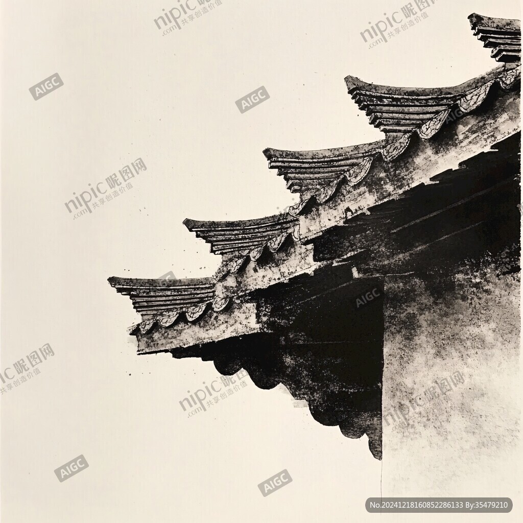 水墨房檐