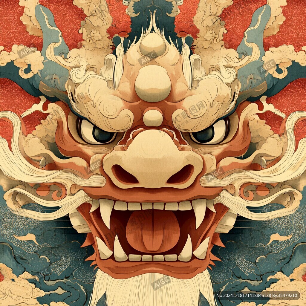 醒獅包裝插畫
